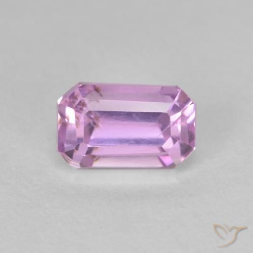 2.06ct Natural Lila claro Kunzita, corte esmeralda, VS