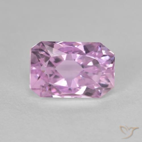 2.97ct Natural Púrpura violeta rosáceo Kunzita, corte esmeralda, VS