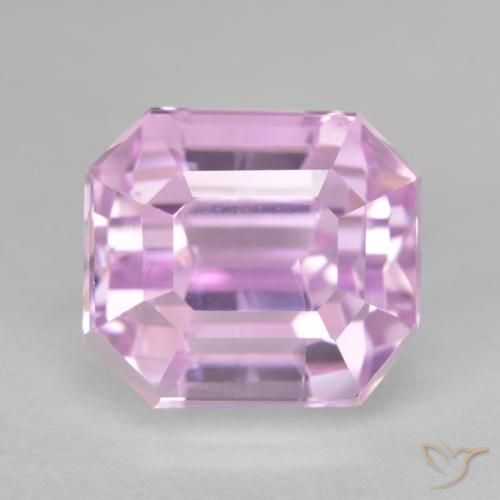 12.31ct Natural Púrpura claro Kunzita, corte esmeralda, VVS-VS