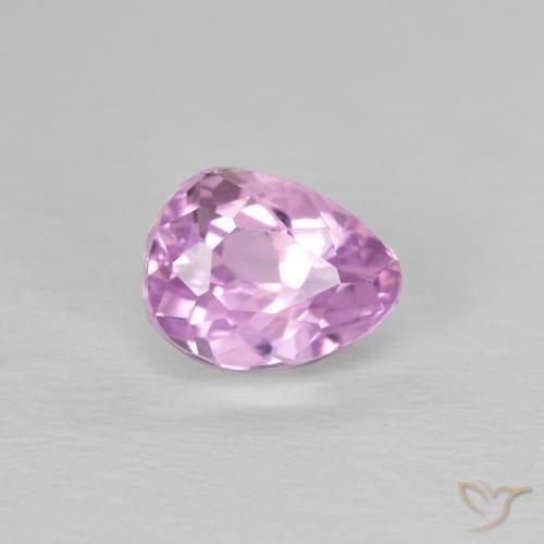 Kunzita Púrpura violeta rosáceo natural de 1.44 ct, En forma de pera, VS