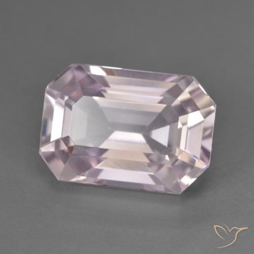 Kunzita Púrpura rosáceo muy claro natural de 7.90 ct, Corte Octágono / Esmeralda, VVS