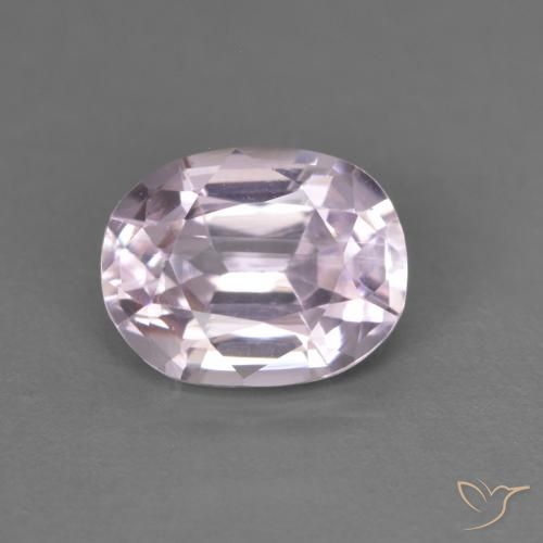 2.76ct Natural Rosado púrpura real muy claro Kunzita, Ovalada, VVS