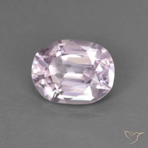 Kunzita Rosado púrpura real muy claro natural de 2.76 ct, Ovalada, VVS