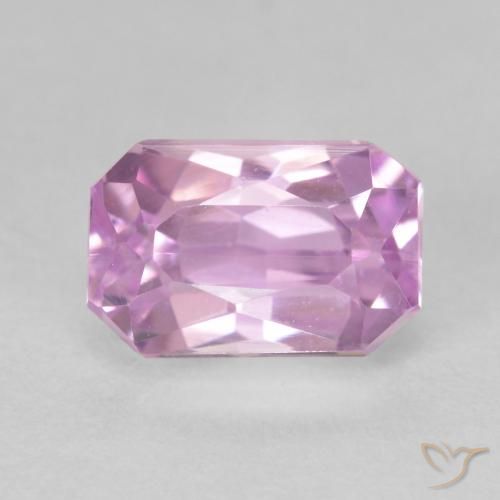 2.98ct Natural Púrpura claro Kunzita, corte esmeralda, VVS