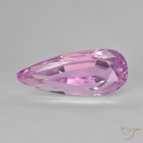 7.27ct Natural Rosado muy claro Kunzita, En forma de pera, VVS