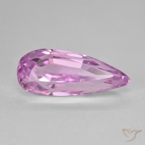 Kunzita Rosado muy claro natural de 7.27 ct, En forma de pera, VVS