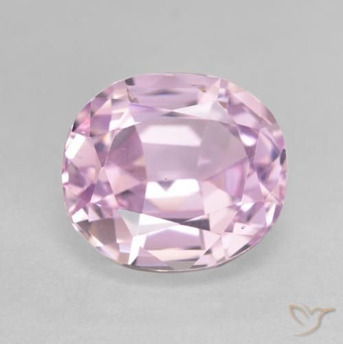 6.63ct Natural Rosado medio Kunzita, Ovalada, VVS