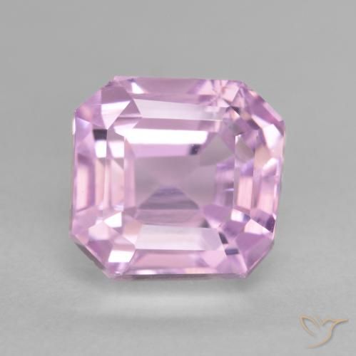 4.11ct Natural Rosado medio Kunzita, corte esmeralda, VVS