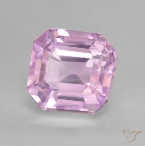 Kunzita Rosado medio natural de 4.11 ct, Corte Octágono / Esmeralda, VVS