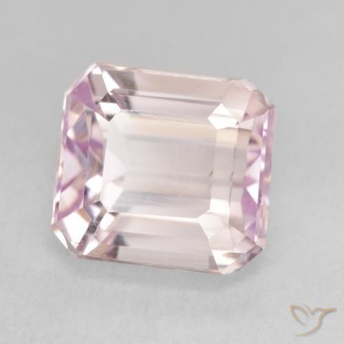Kunzita Tono rosado cereza natural de 5.06 ct, Corte Octágono / Esmeralda, VVS-VS