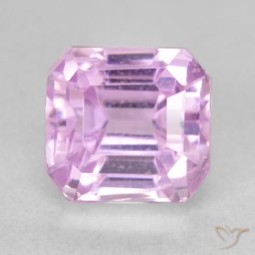 3.26ct Natural Púrpura-violeta rosáceo claro Kunzita, corte esmeralda, VVS-VS
