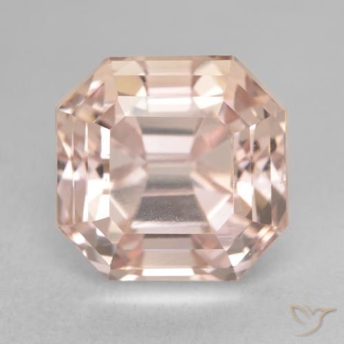 10.83ct Natural Naranja durazno Kunzita, corte esmeralda, VVS-VS