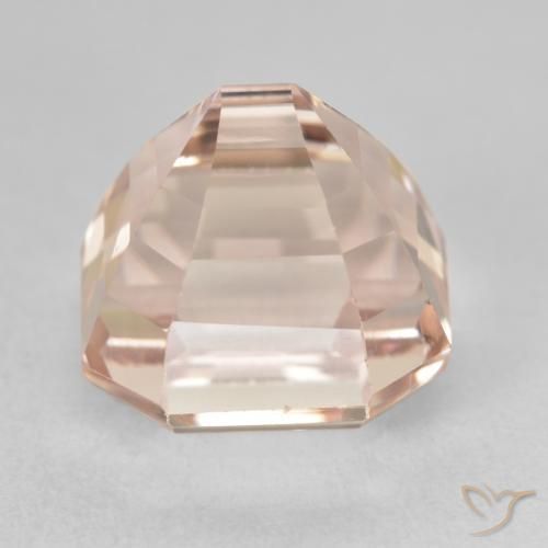 Kunzita Naranja durazno natural de 10.83 ct, Corte Octágono / Esmeralda, VVS-VS