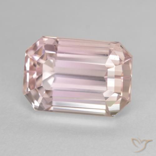 Kunzita Medium Light-Pink natural de 9.22 ct, Corte Octágono / Esmeralda, VVS-VS