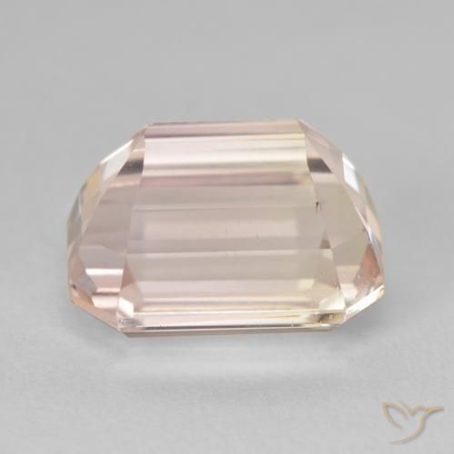 Kunzita Medium Light-Pink natural de 9.22 ct, Corte Octágono / Esmeralda, VVS-VS