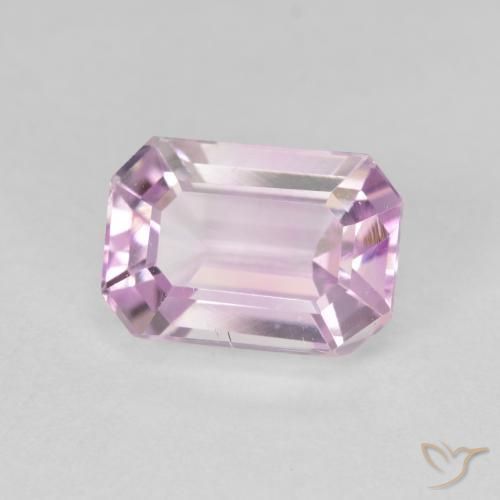 Kunzita Rosado medio natural de 3.88 ct, Corte Octágono / Esmeralda, VVS-VS