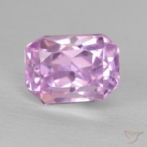 2.12ct Natural Rosado púrpura real Kunzita, corte esmeralda, VS