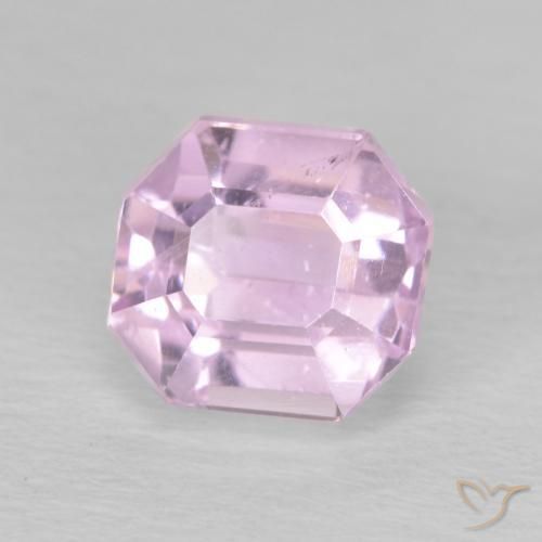 3.02ct Natural Rosado claro Kunzita, corte esmeralda, VS