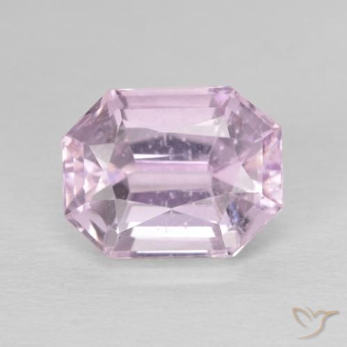 5.19ct Natural Rosado claro Kunzita, corte esmeralda, VS