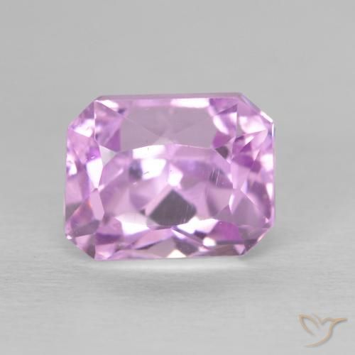 3.08ct Natural Rosado púrpura real Kunzita, corte esmeralda, VS