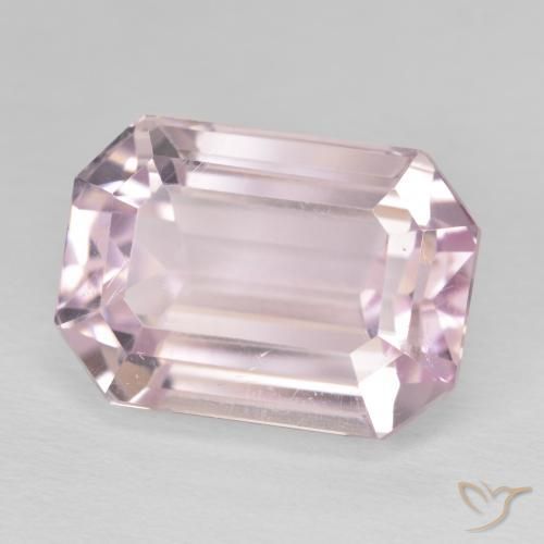 Kunzita Rosado claro natural de 15.55 ct, Corte Octágono / Esmeralda, VS