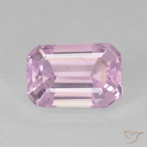 3.87ct Natural Tono rosado cereza Kunzita, corte esmeralda, VVS