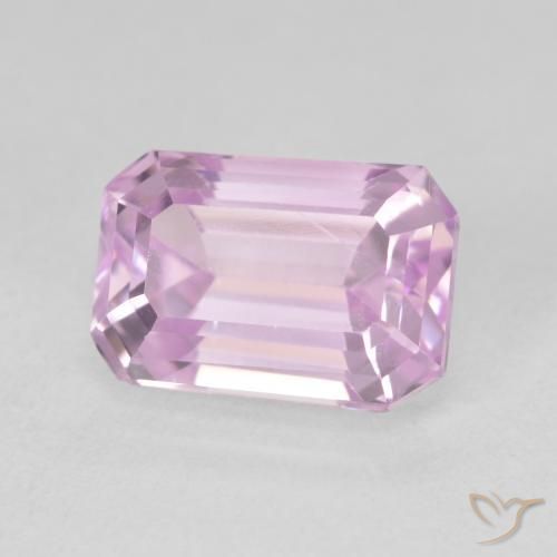 Kunzita Tono rosado cereza natural de 3.87 ct, Corte Octágono / Esmeralda, VVS