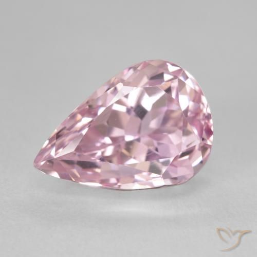 8.63ct Natural Rosado claro Kunzita, En forma de pera, VVS