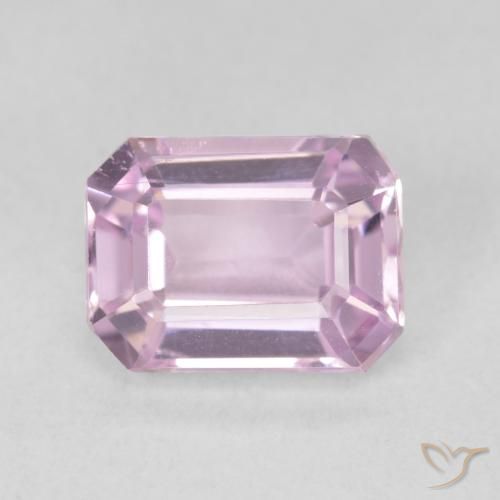 2.98ct Natural Púrpura violeta rosáceo Kunzita, corte esmeralda, VVS-VS