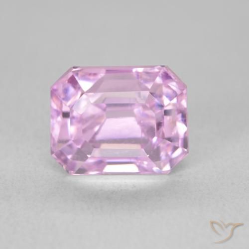 3.29ct Natural Púrpura medio Kunzita, corte esmeralda, VVS-VS
