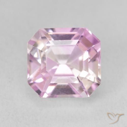 3.77ct Natural Púrpura claro Kunzita, corte esmeralda, VVS-VS