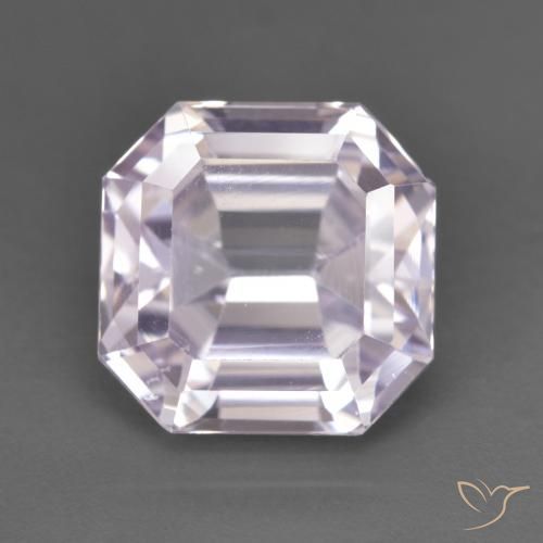6.38ct Natural Rosado lavanda claro Kunzita, corte esmeralda, VVS-VS