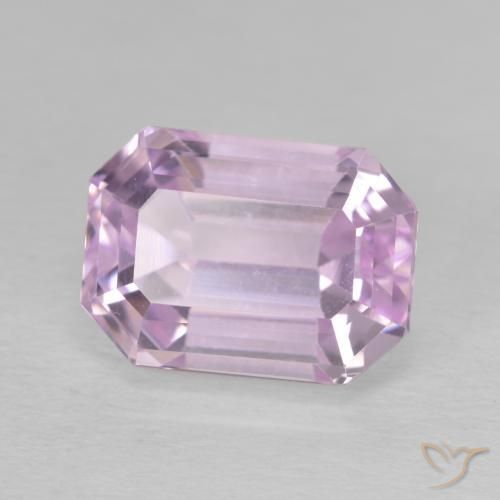 Kunzita Rosado púrpura real claro natural de 6.77 ct, Corte Octágono / Esmeralda, VVS-VS
