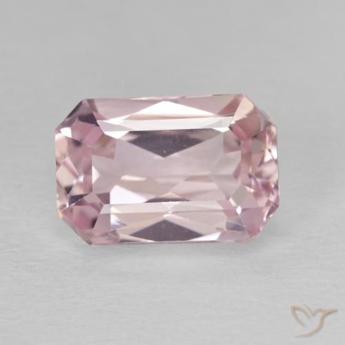 5.15ct Natural Medium Light-Pink Kunzita, corte esmeralda, VVS-VS