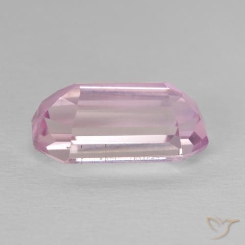 Kunzita Rosado púrpura real muy claro natural de 6.47 ct, Corte Octágono / Esmeralda, VVS-VS