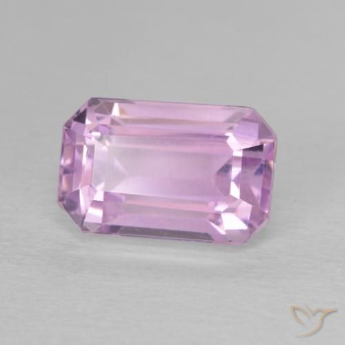 Kunzita Rosado medio natural de 4.05 ct, Corte Octágono / Esmeralda, VVS-VS