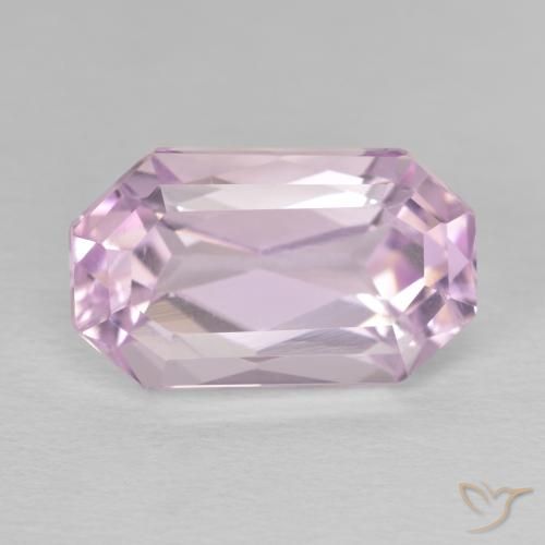 8.81ct Natural Medium Light-Pink Kunzita, corte esmeralda, VVS-VS