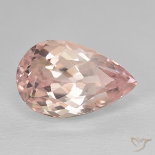 Kunzita Rosado medio natural de 11.21 ct, En forma de pera, VVS-VS
