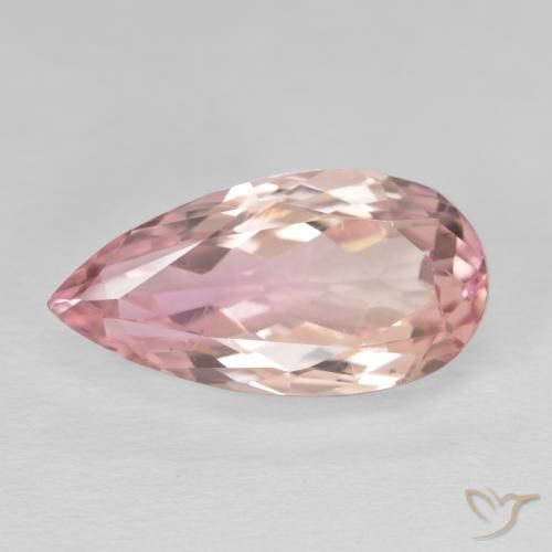 11.50ct Natural Rosado naranja Kunzita, En forma de pera, VVS-VS