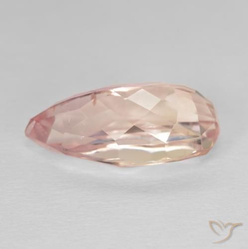 Kunzita Rosado naranja natural de 11.50 ct, En forma de pera, VVS-VS
