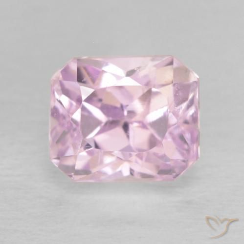 1.71ct Natural Rosado claro Kunzita, corte esmeralda, VS
