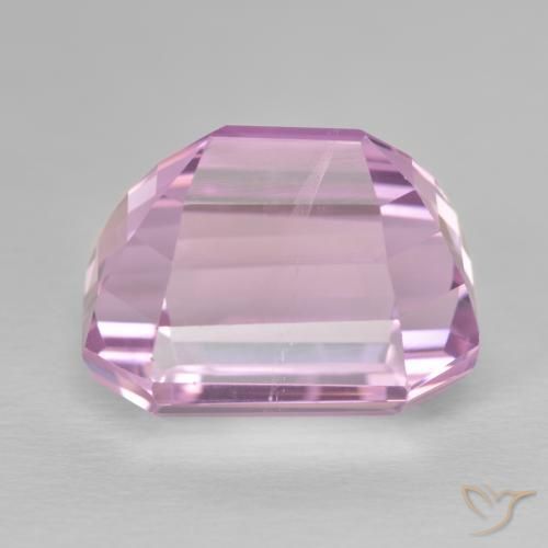 Kunzita Rosado púrpura real claro natural de 17.67 ct, Corte Octágono / Esmeralda, VS