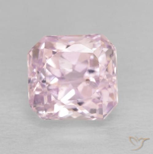 2.48ct Natural Rosado claro Kunzita, corte esmeralda, VS