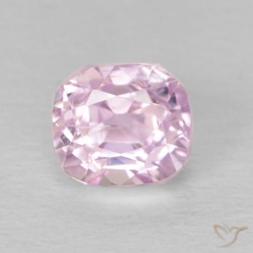 Kunzita Rosado cereza claro natural de 1.45 ct, corte esmeralda, VS