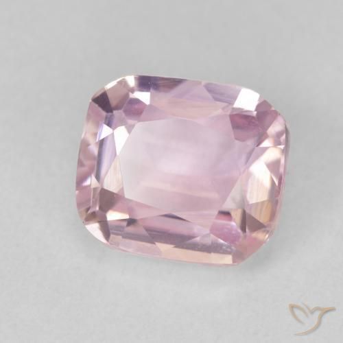 Kunzita Rosado claro natural de 2.91 ct, Forma Cojín, VS