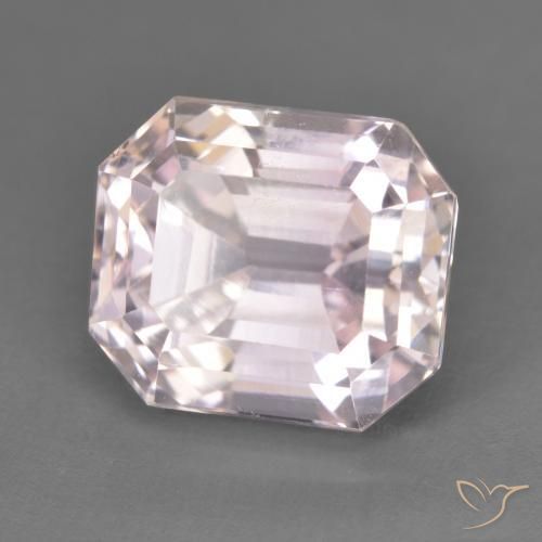 Kunzita Rosado flamingo natural de 5.69 ct, Corte Octágono / Esmeralda, VS