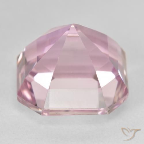 Kunzita Rosado claro natural de 12.31 ct, Corte Octágono / Esmeralda, VS