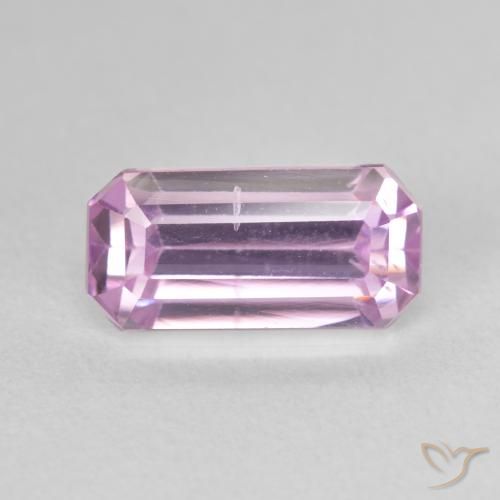 3.79ct Natural Rosado Bubblegum Kunzita, corte esmeralda, VS