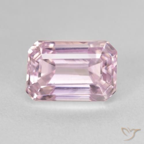 6.66ct Natural Rosado claro Kunzita, corte esmeralda, VS
