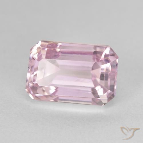 Kunzita Rosado claro natural de 6.66 ct, Corte Octágono / Esmeralda, VS